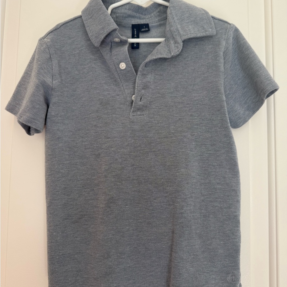 Janie and Jack Heather Gray Polo Shirt